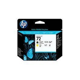GŁOWICA ORYGINALNA HP72 C9384A MAT BLACK + YELLOW