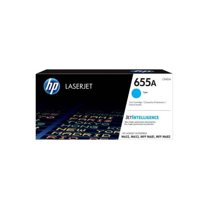 TONER ORYGINALNY HP655A CF451A CYAN 10500 STRON
