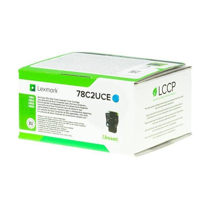 TONER ORYGINALNY LEXMARK 78C2UCE CYAN 7000 STRON
