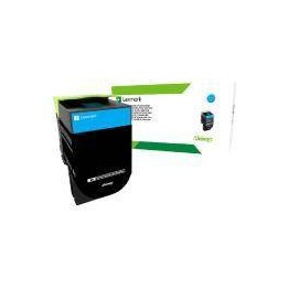 TONER ORYGINALNY LEXMARK 80C2HCE CYAN 3000 STRON