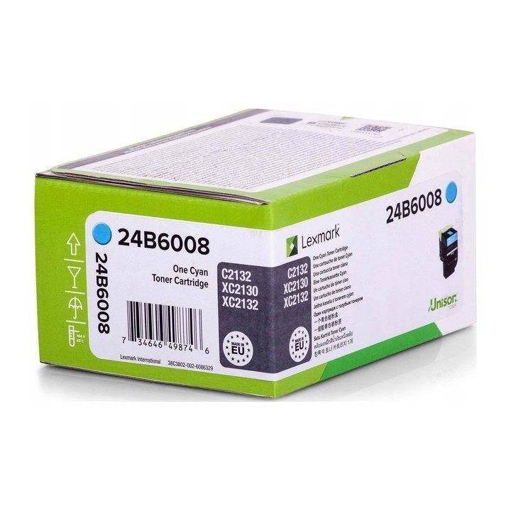 TONER ORYGINALNY LEXMARK 24B6008 CYAN 3000 STRON