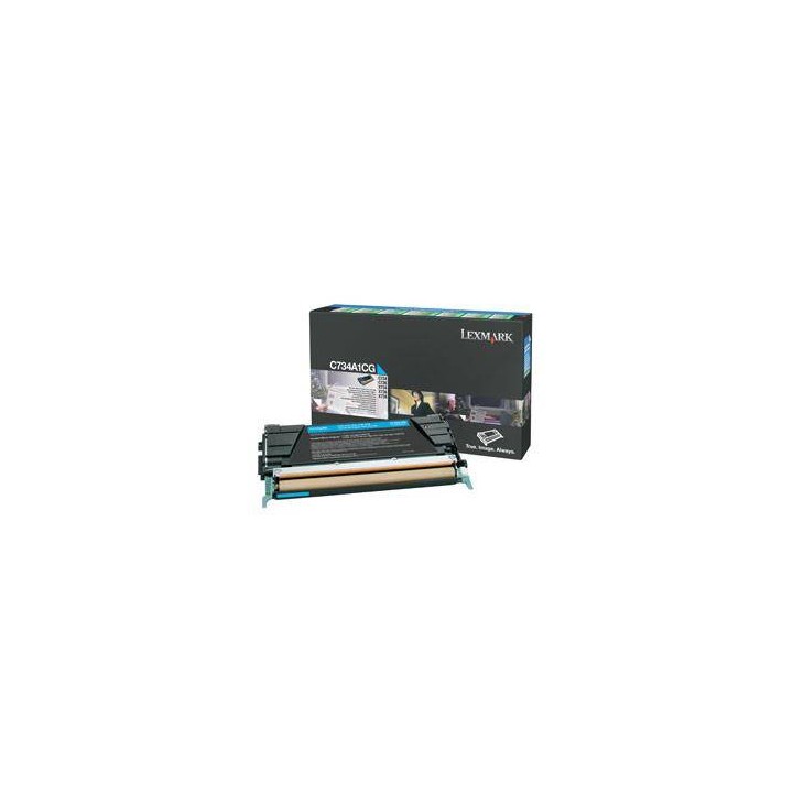TONER ORYGINALNY LEXMARK C734A1CG CYAN 6000 STRON