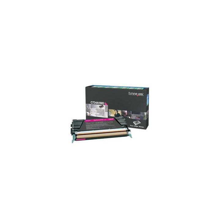 TONER ORYGINALNY LEXMARK C734A1MG MAGENTA 6000 STRON