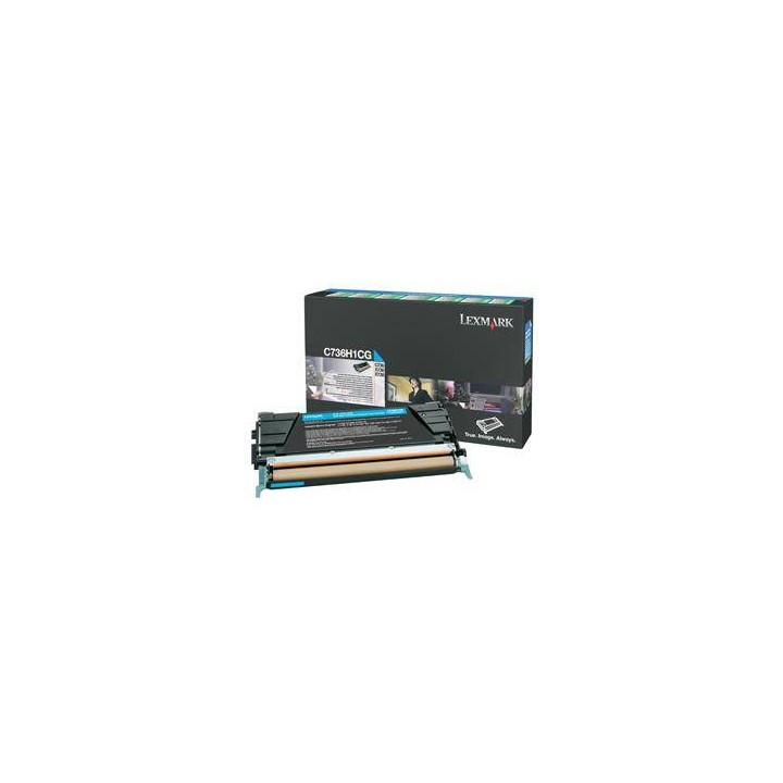TONER ORYGINALNY LEXMARK C736H1CG CYAN 10000 STRON