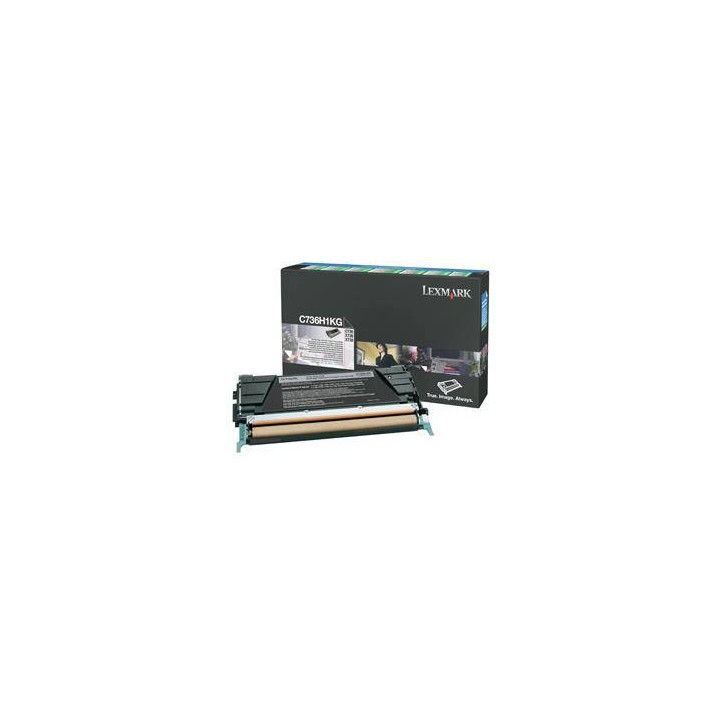 TONER ORYGINALNY LEXMARK C736H1KG CZARNY 12000 STRON