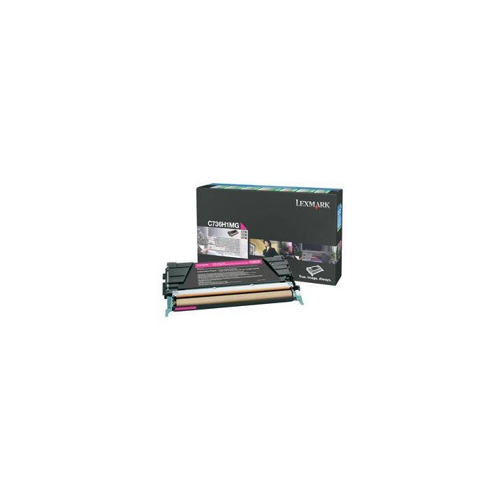TONER ORYGINALNY LEXMARK C736H1MG MAGENTA 10000 STRON