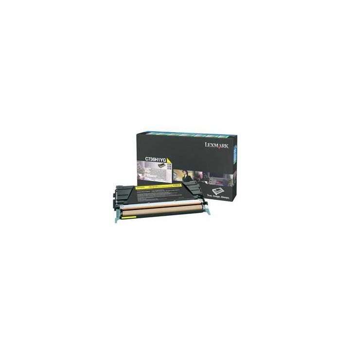 TONER ORYGINALNY LEXMARK C736H1YG YELLOW 10000 STRON
