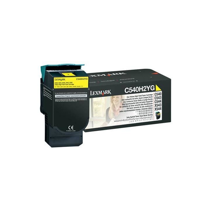 TONER ORYGINALNY LEXMARK C540H2YG YELLOW 2000 STRON