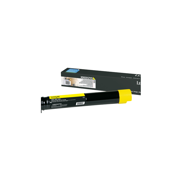 TONER ORYGINALNY LEXMARK X950X2YG YELLOW 22000 STRON