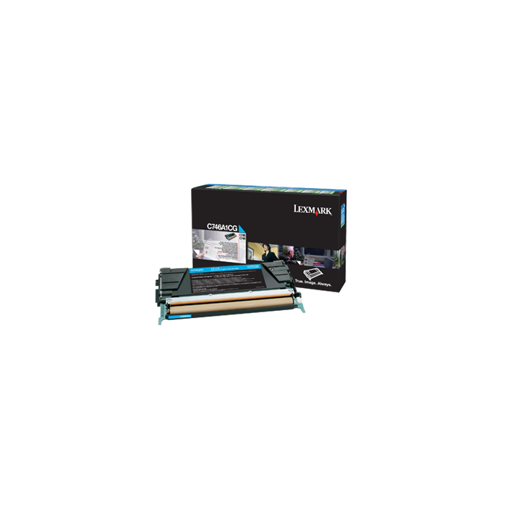TONER ORYGINALNY LEXMARK C746A1CG CYAN 7000 STRON