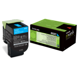 TONER ORYGINALNY LEXMARK 80C20C0 CYAN 1000 STRON
