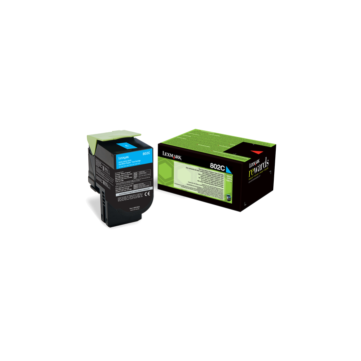 TONER ORYGINALNY LEXMARK 80C20C0 CYAN 1000 STRON