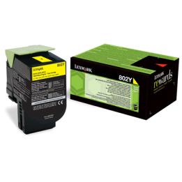 TONER ORYGINALNY LEXMARK 80C20Y0 YELLOW 1000 STRON