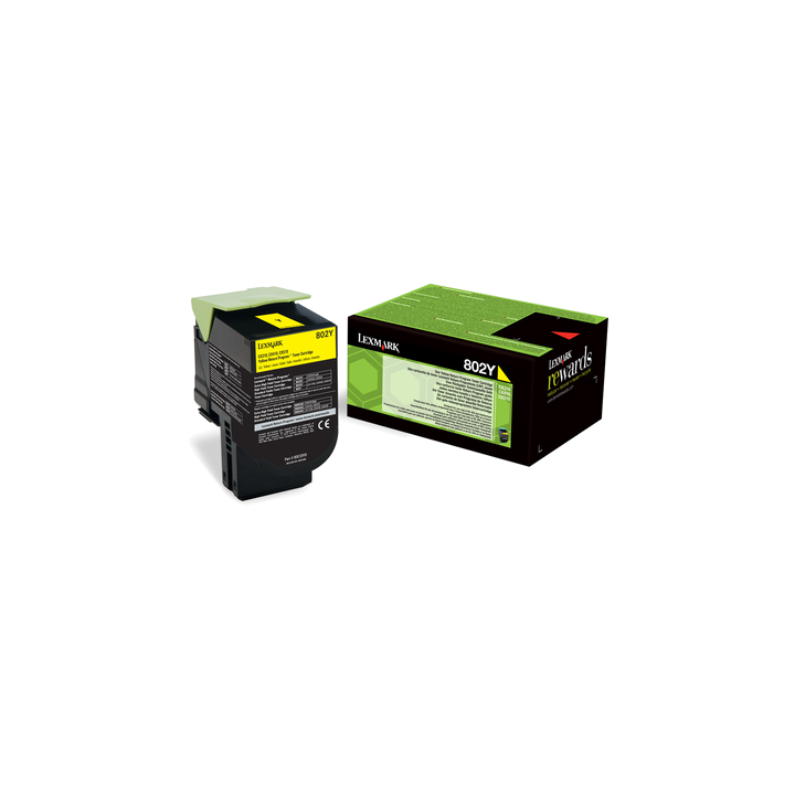 TONER ORYGINALNY LEXMARK 80C20Y0 YELLOW 1000 STRON
