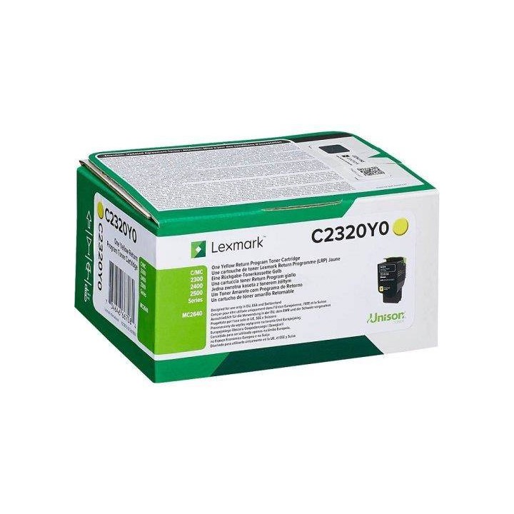 TONER ORYGINALNY LEXMARK C2320Y0 YELLOW 1000 STRON