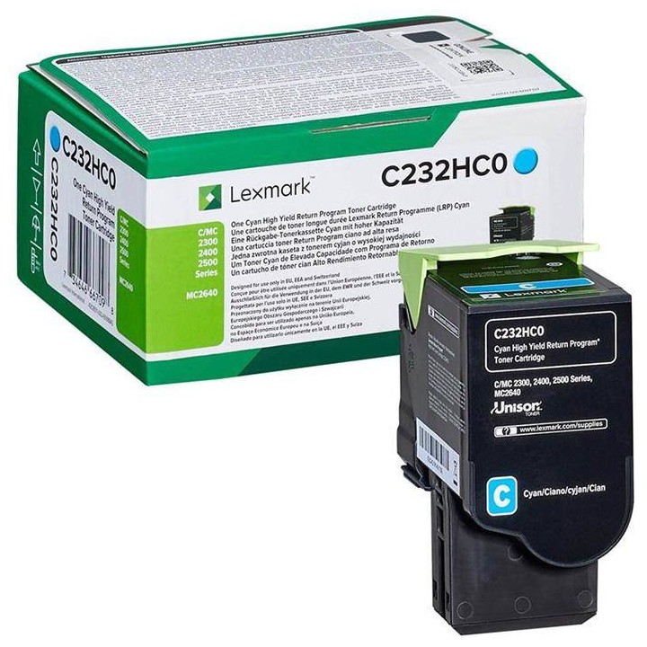 TONER ORYGINALNY LEXMARK C232HC0 CYAN 2300 STRON