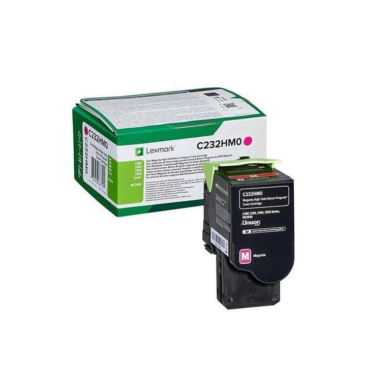TONER ORYGINALNY LEXMARK C232HM0 MAGENTA 2300 STRON
