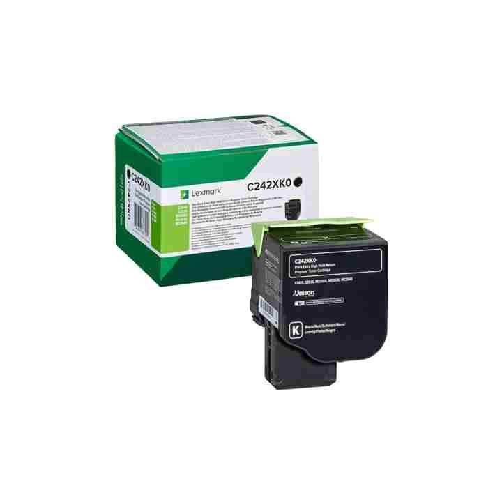 TONER ORYGINALNY LEXMARK C242XK0 CZARNY 6000 STRON