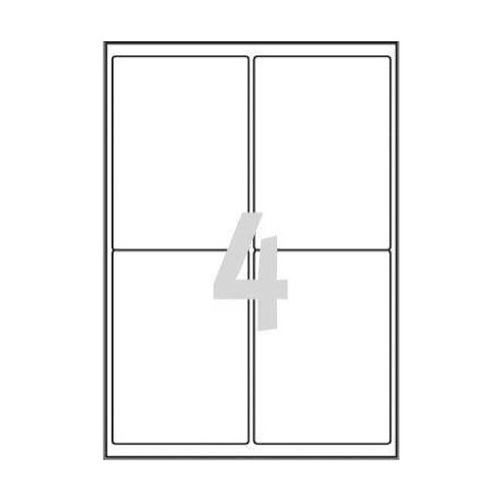 Etykiety zewnętrzne 99.1x139mm ochronne, zabezpieczające AVERY ZWECKFORM L4774-20 białe 20ark*4szt