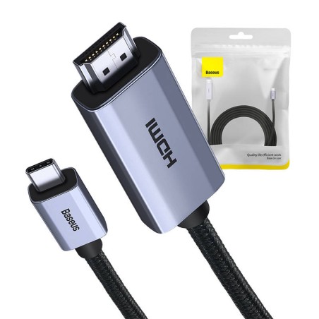 Kabel USB-C do HDMI Baseus, 4K, 3m (czarny)