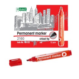 MARKER PERMANENTNY D.RECT 2160 CZERWONY ŚCIĘTA 1-5MM