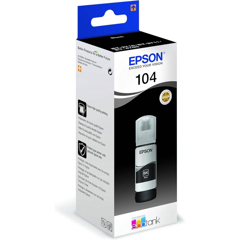 Tusz oryginalny EPSON EcoTank 104 C13T00P140 Czarny 4500 stron