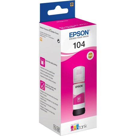 Tusz oryginalny EPSON EcoTank 104 C13T00P340 Magenta 5000 stron