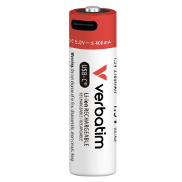 Verbatim Akumulatorki litowa akumulatorki z USB-C AA, 4-pack