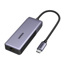 Adapter sieciowy UGREEN UGCM848 USB-C-RJ45 5GbE (czarny)