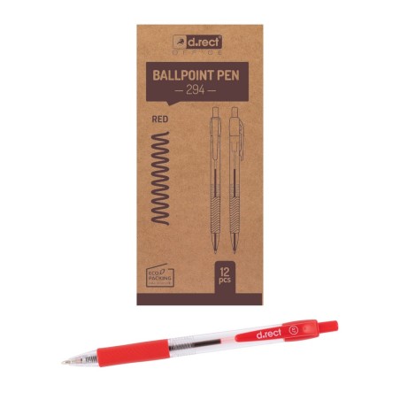 DŁUGOPIS D.RECT 294 CZERWONY 12szt