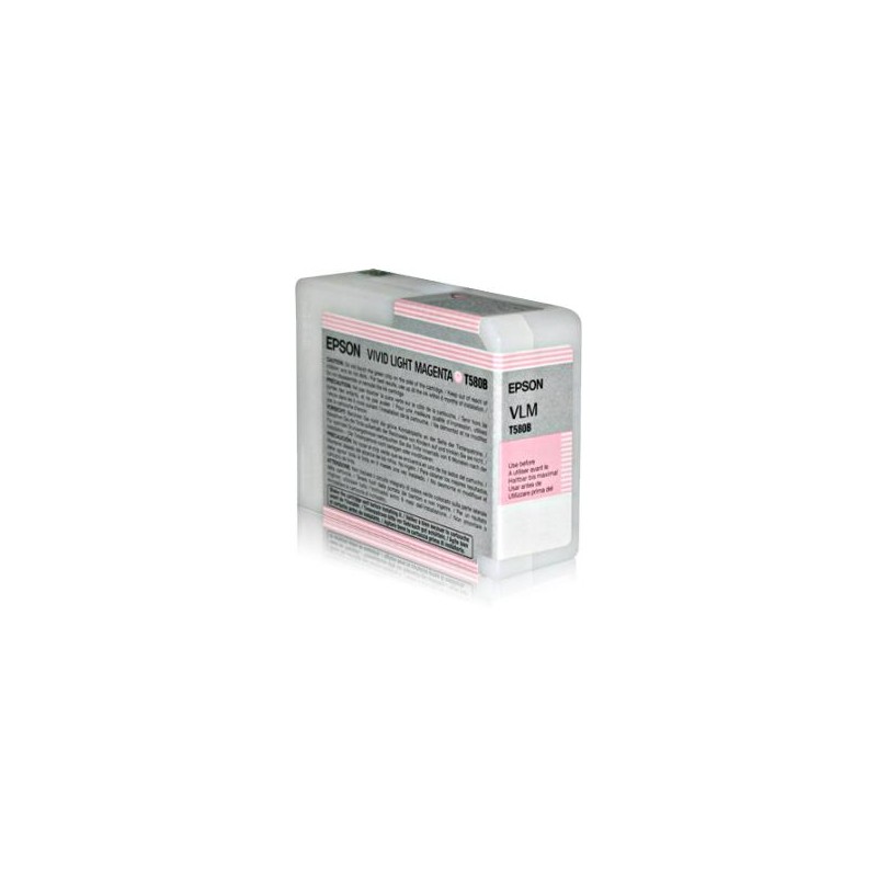 Tusz oryginalny EPSON T580B C13T580B00 Light Magenta 80 ml