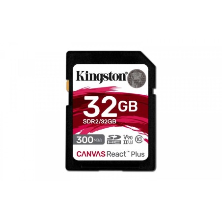 KINGSTON KARTA PAMIĘCI SD 32GB CANVAS REACT PLUS 300/260 UHS-II U3