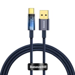 Kabel USB do USB-C Baseus Explorer, 100W, 1m (niebieski)