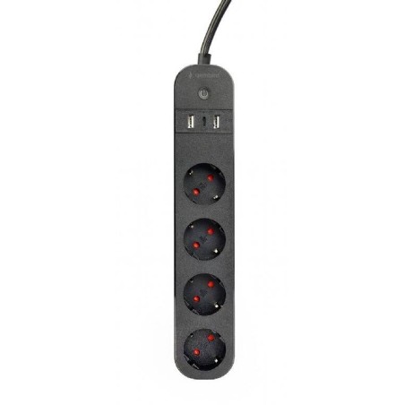 GEMBIRD INTELIGENTNA LISTWA TUYA 4XDE 2XUSB-A 1XUSB-C CZARNA