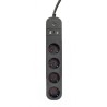 GEMBIRD INTELIGENTNA LISTWA TUYA 4XDE 2XUSB-A 1XUSB-C CZARNA