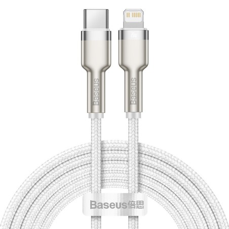 Kabel BASEUS Cafule USB-C-Lightning 2m 20W (biały)