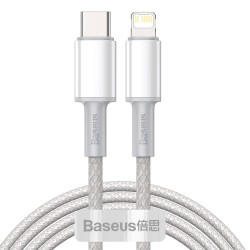 Kabel BASEUS High Density Braided USB-C-Lightning 2m (biały)