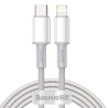 Kabel BASEUS High Density Braided USB-C-Lightning 2m (biały)