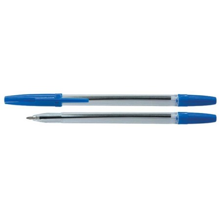 DŁUGOPIS OFFICE PRODUCTS NIEBIESKI 1.0MM PRZEZROCZYSTA
