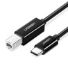 Kabel UGREEN USB-C-USB-B 2m USB 2.0 (czarny)