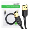 Kabel UGREEN US135 USB-A-USB-B 1m (czarny)