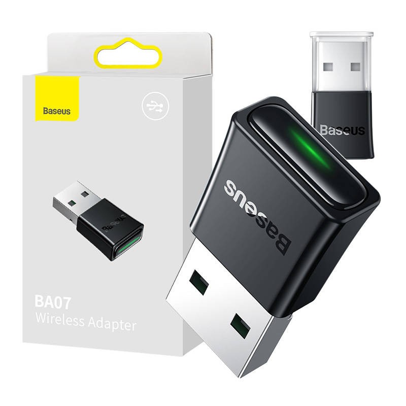 Adapter Bluetooth BASEUS BA07 USB-A BT 5.3 (czarny)