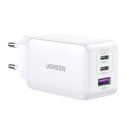 Ładowarka sieciowa UGREEN Nexode 15334 65W GaN 2xUSB-C USB-A (biała)