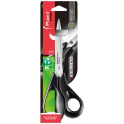 NOŻYCZKI 210MM MAPED ADVANCED GREEN ASYMETRYCZNE BLISTER KARTONOWY