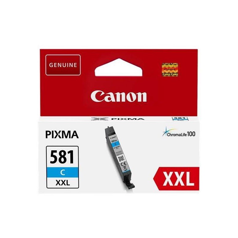 TUSZ ORYGINALNY CANON CLI581C XXL 1995C001 CYAN 830 STRON