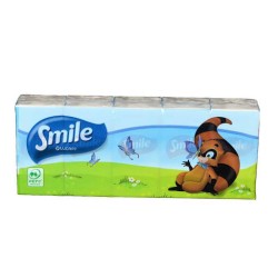 CHUSTECZKI HIGIENICZNE TRZYWARSTWOWE SMILE 842082 BIAŁE 9 CHUSTECZEK.