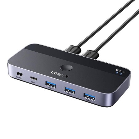 Przełącznik USB UGREEN CM662 2x4 liczba portów:4 (czarny)