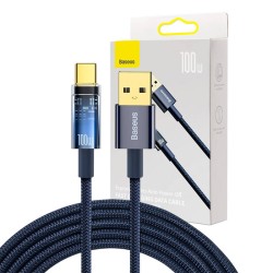 Kabel USB do USB-C Baseus Explorer, 100W, 2m (niebieski)
