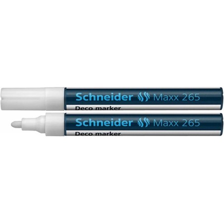MARKER KREDOWY SCHNEIDER MAXX 265 DECO BIAŁY OKRĄGŁA 2-3MM