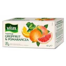 HERBATA GREJPFRUT I POMARAŃCZA VITAX INSPIRATIONS 20 TOREBEK